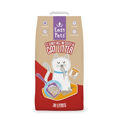 Litière agglomérante pour chat Easypets en bois