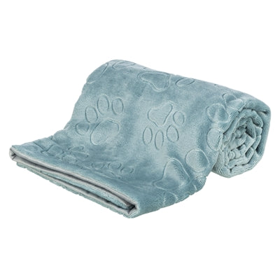 Trixie dog blanket barry soft plush blue gray