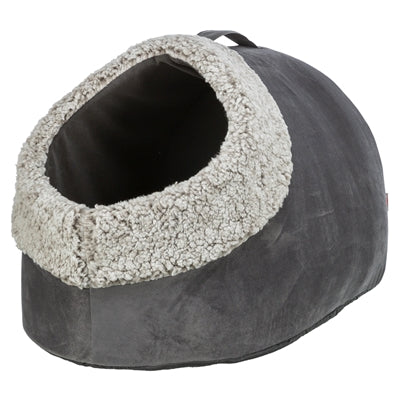 Trixie cat bed igloo calida heat-reflecting gray-white black