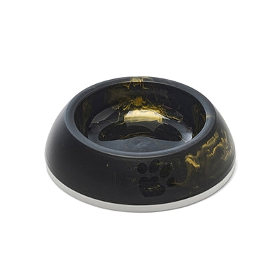 Savic cat food bowl delicate marble black gold