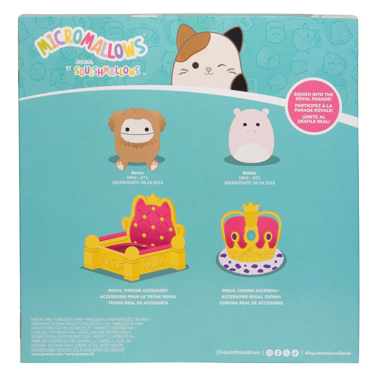 Squishmallows cuddly plush micromallows - parade float, 4 pcs.