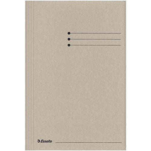 Esselte mappen 3 flappen folio 240x318mm grijs
