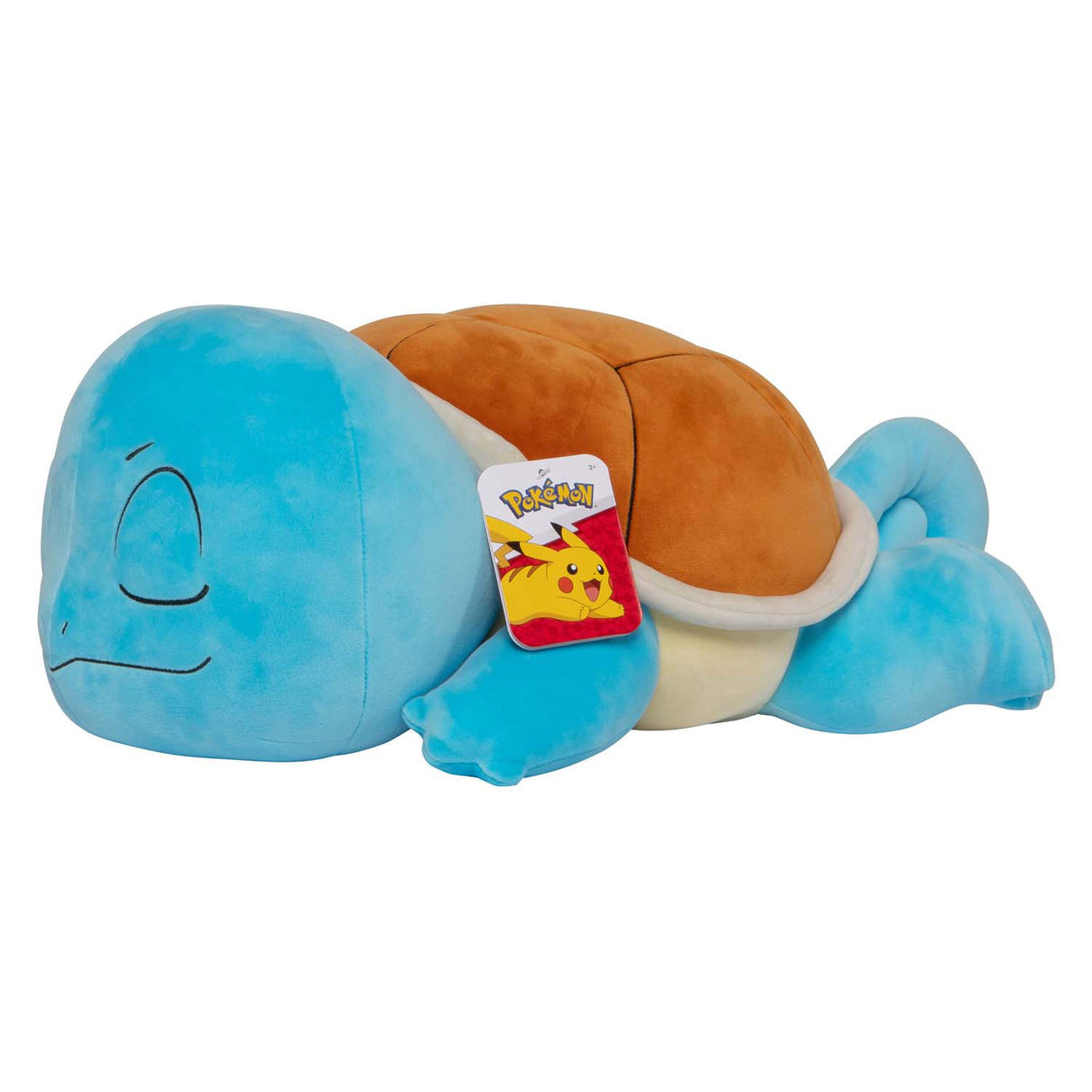 Jazwares pokémon slapende knuffel pluche squirtle, 45cm