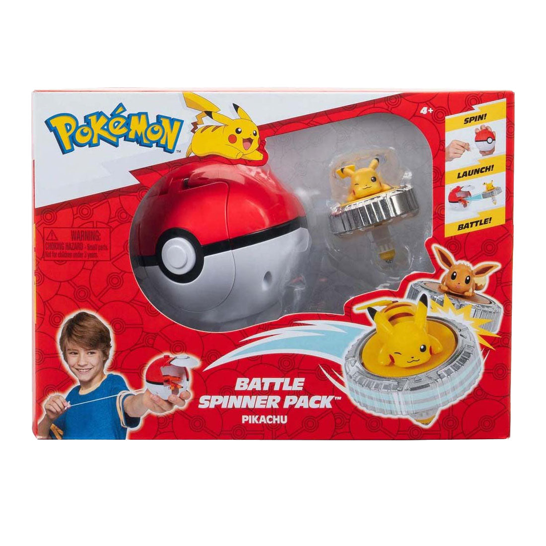 Jazwares pokémon battle spinner game - pikachu pokéball