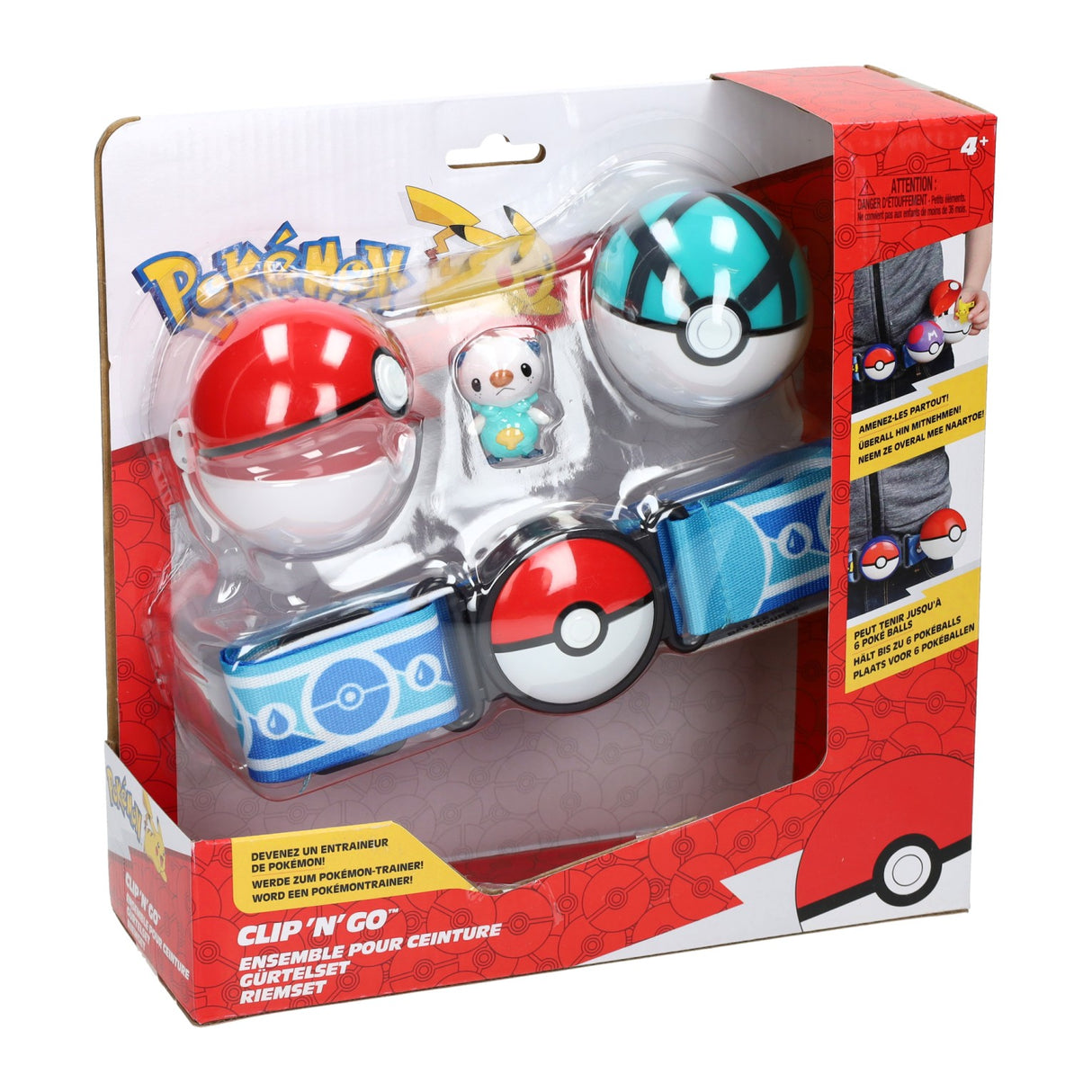 Jazwares pokémon clip n go with belt playset oshawott