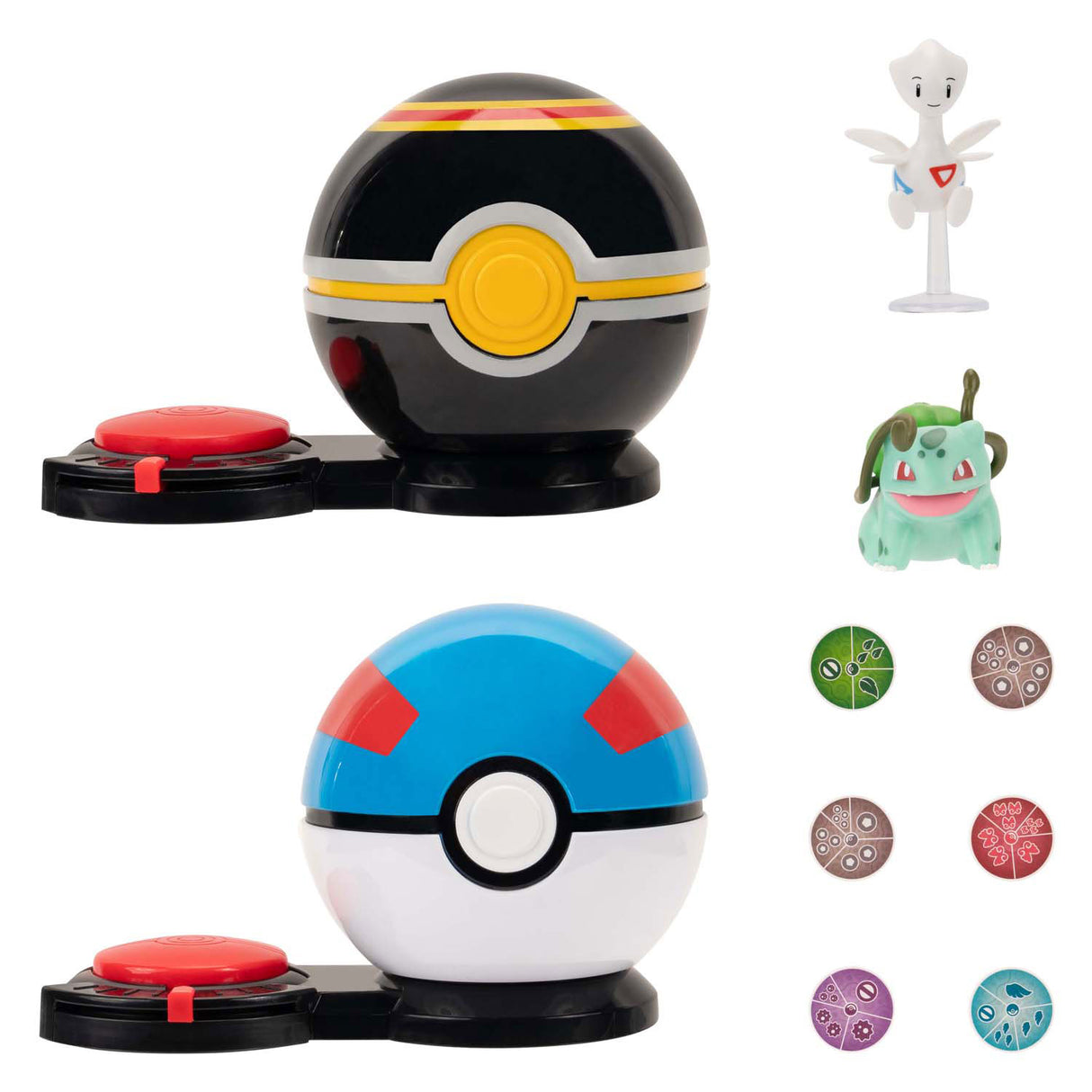 Jazwares pokémon - surprise attack spel - bulbasaur en togetic