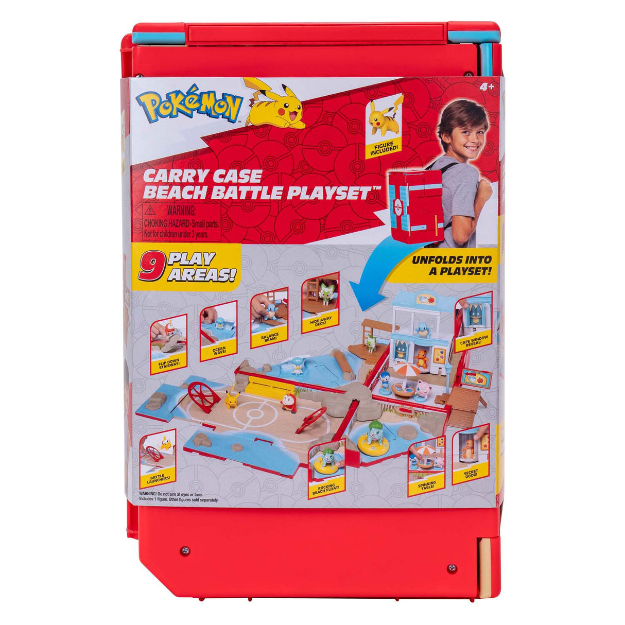 Jazwares pokémon - carrying case battle beach playset