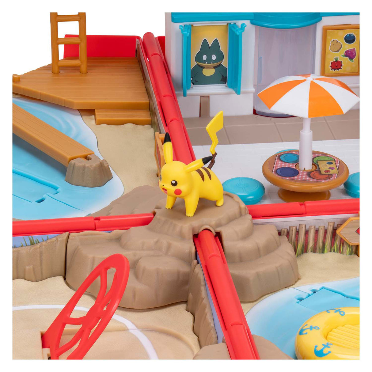 Jazwares pokémon - carrying case battle beach playset