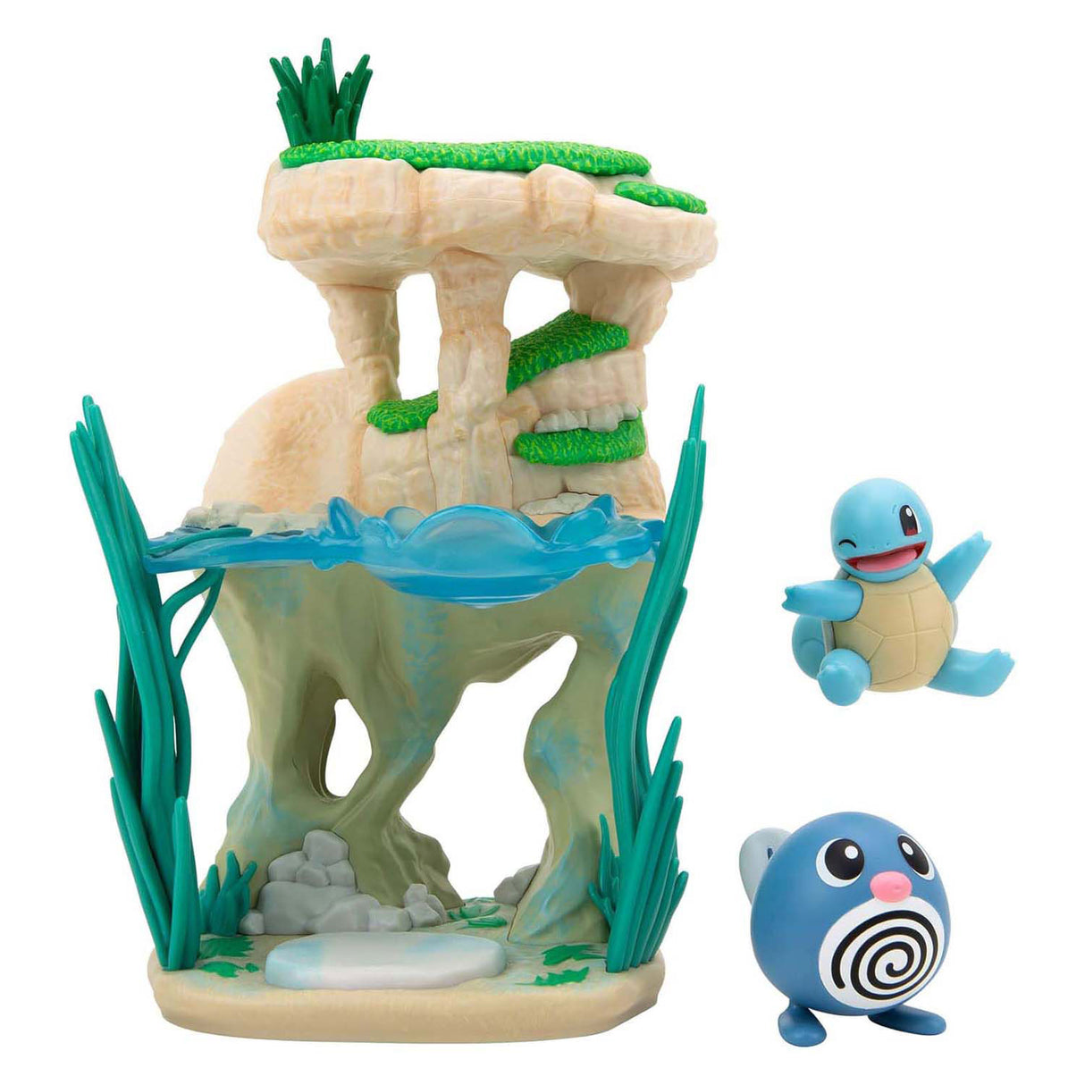Jazwares pokémon environment figure set - poliwag squirtle