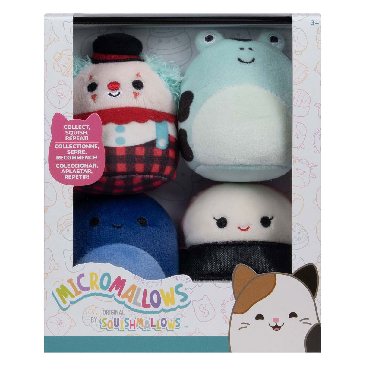Squishmallows cuddly plush micromallows - solenn, dear, preeti, ukee, 4-pack