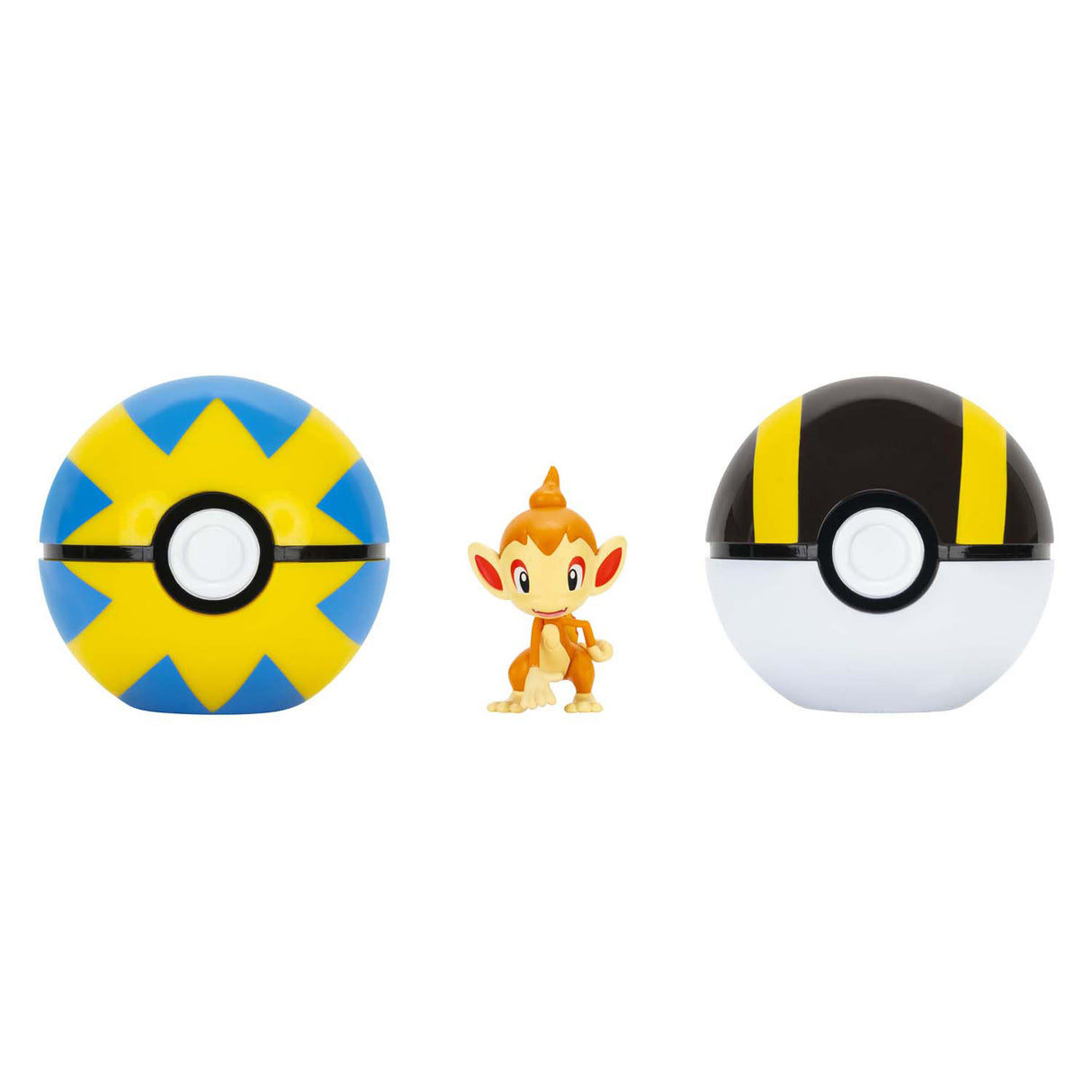 Jazwares Pokémon Clip 'n' Go mit Riemen-Spielset Chimchar Quick Ball