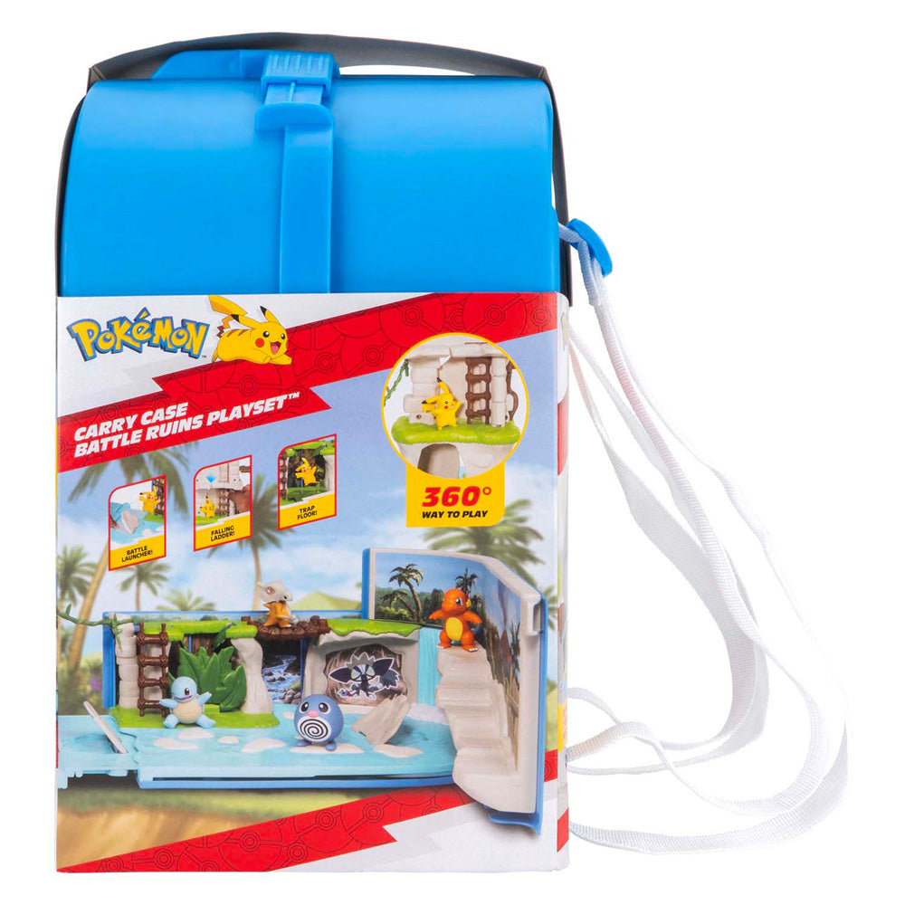 Jazwares pokémon carry case battle ruins playset