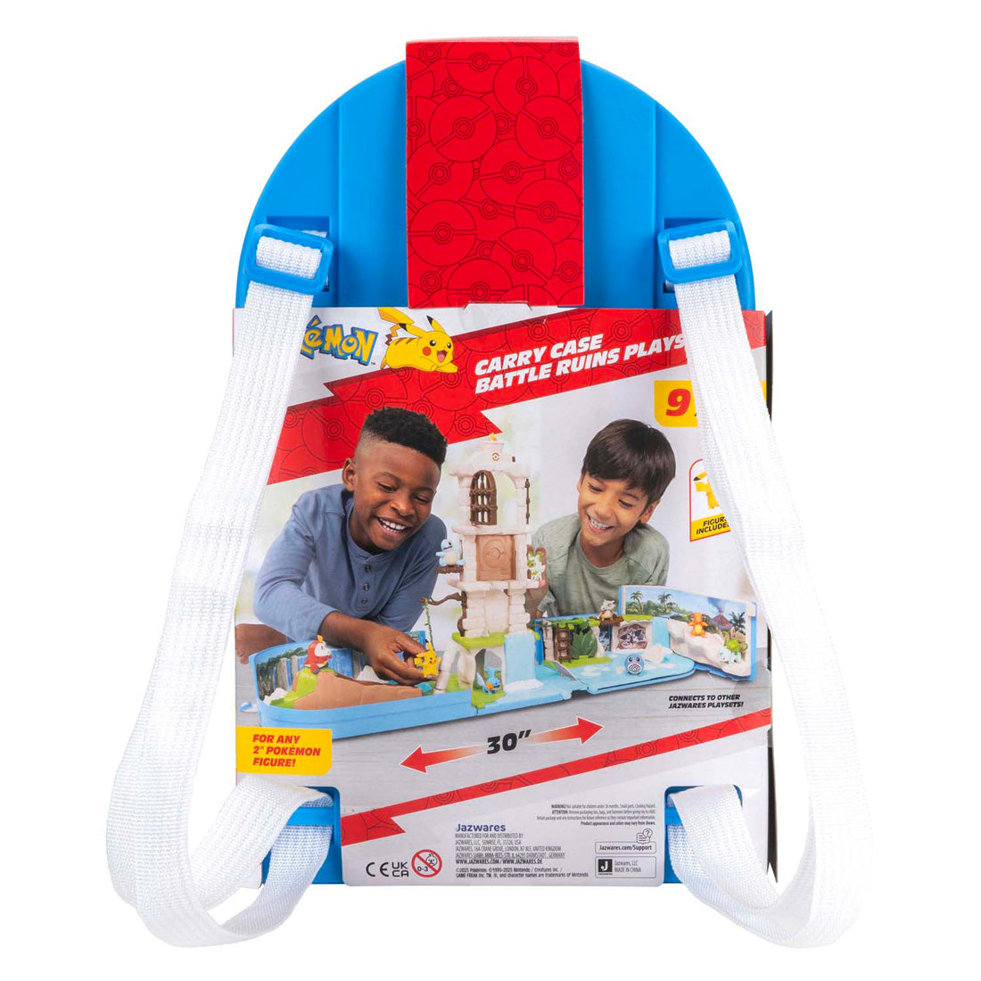 Jazwares pokémon carry case battle ruins playset