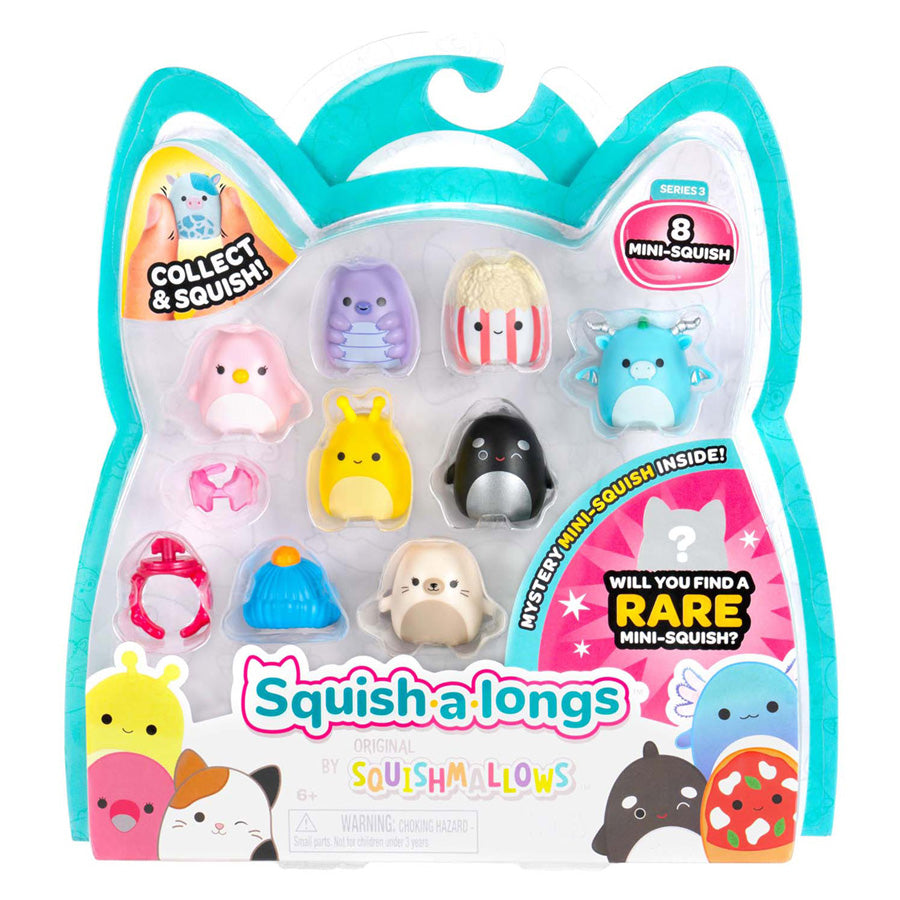 Jazwares squishmallows - squish-a-longs toy figures style 2 - 8 pcs.
