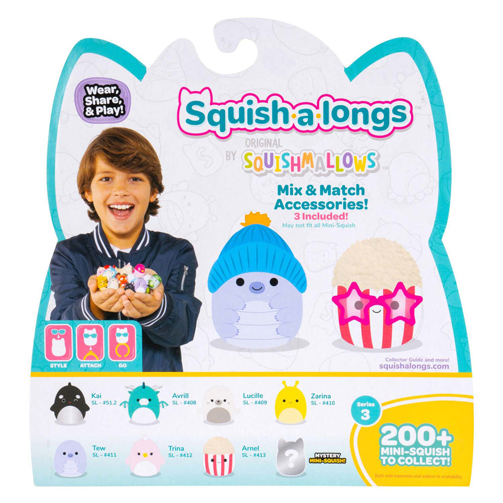 Jazwares squishmallows - squish-a-longs toy figures style 2 - 8 pcs.