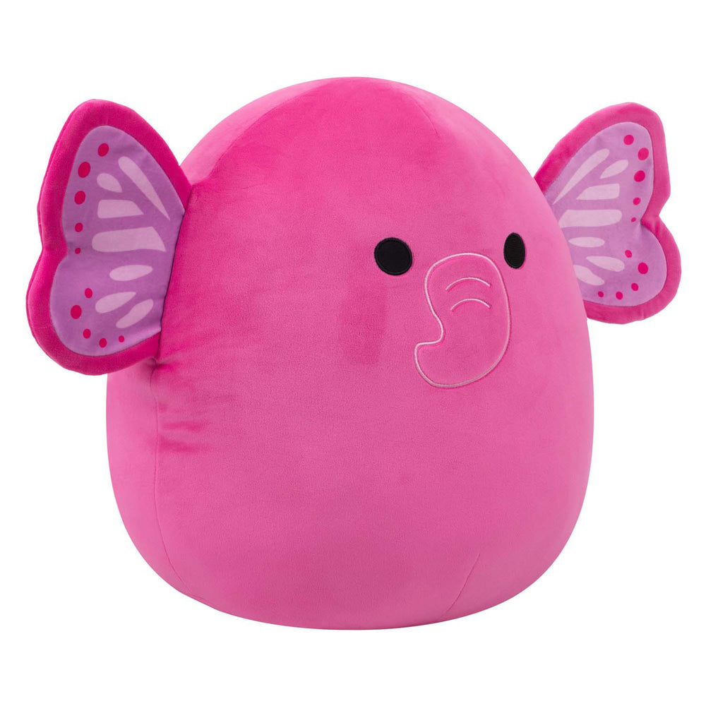 Jazwares squishmallows knuffel pluche - evelyn the hot pink butterfly elephant - 40cm