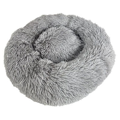 Psí pelíšek Sazzz chlupatý světle šedý