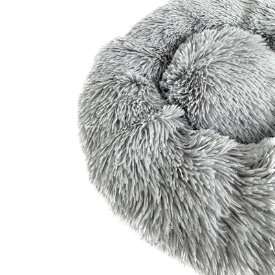 Psí pelíšek Sazzz chlupatý světle šedý