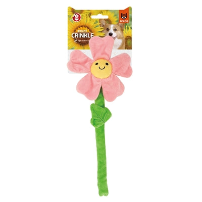 Fofos fiore rosa crinkle con stelo in corda