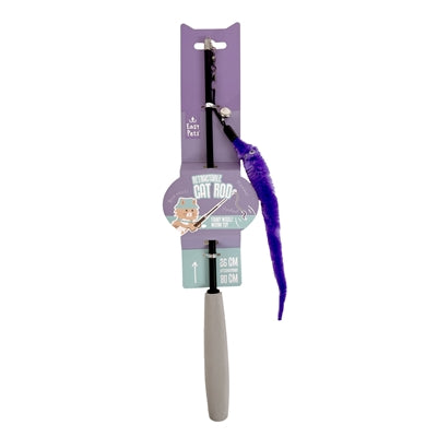 FOFOS EASYPETS Extendable cat rod worm purple