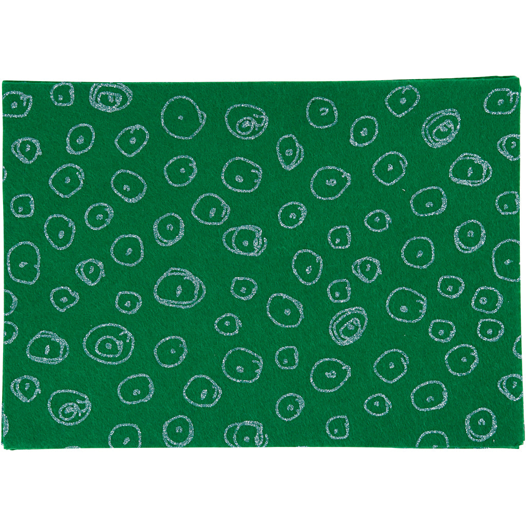 Creativ company hobby felt, A4, sheet 210x297 mm, thickness 1.5-2 mm, green, 10 sheets 1 box