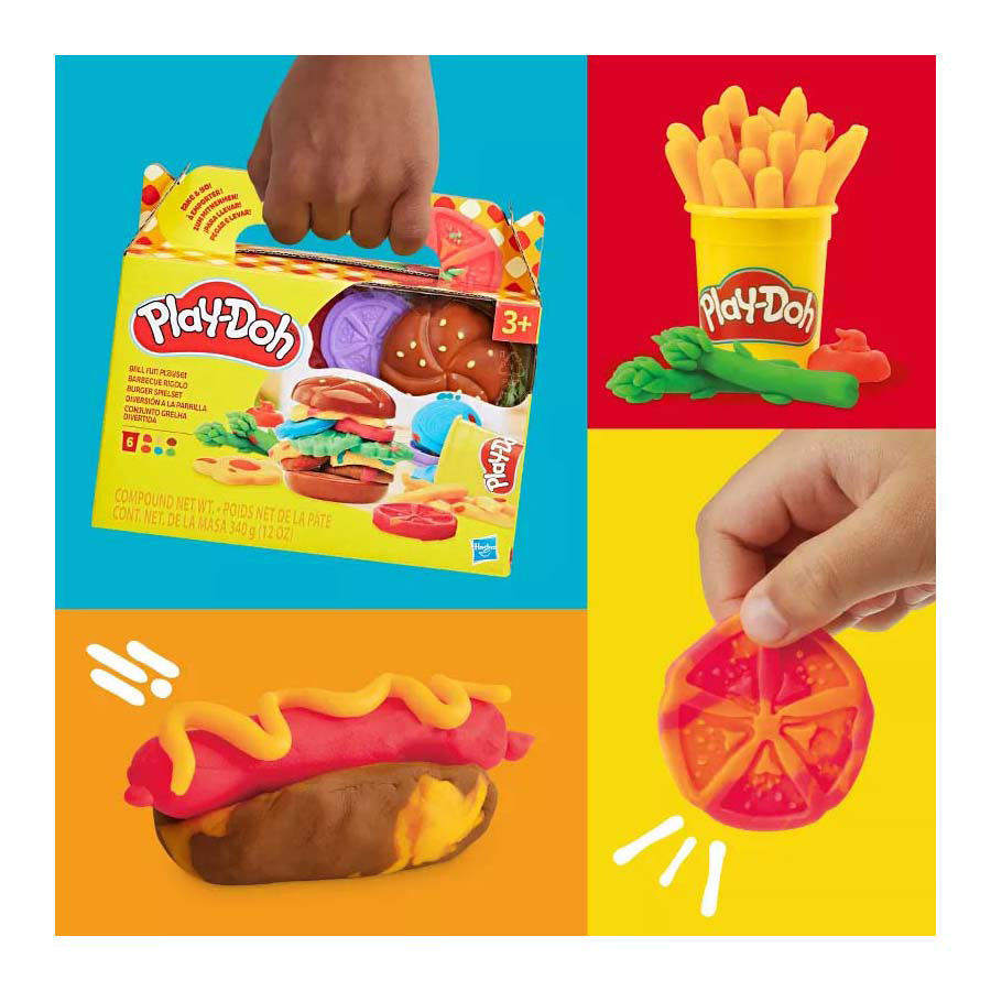 Zábava pri grilovaní Play-doh - 6 hlinených nádob