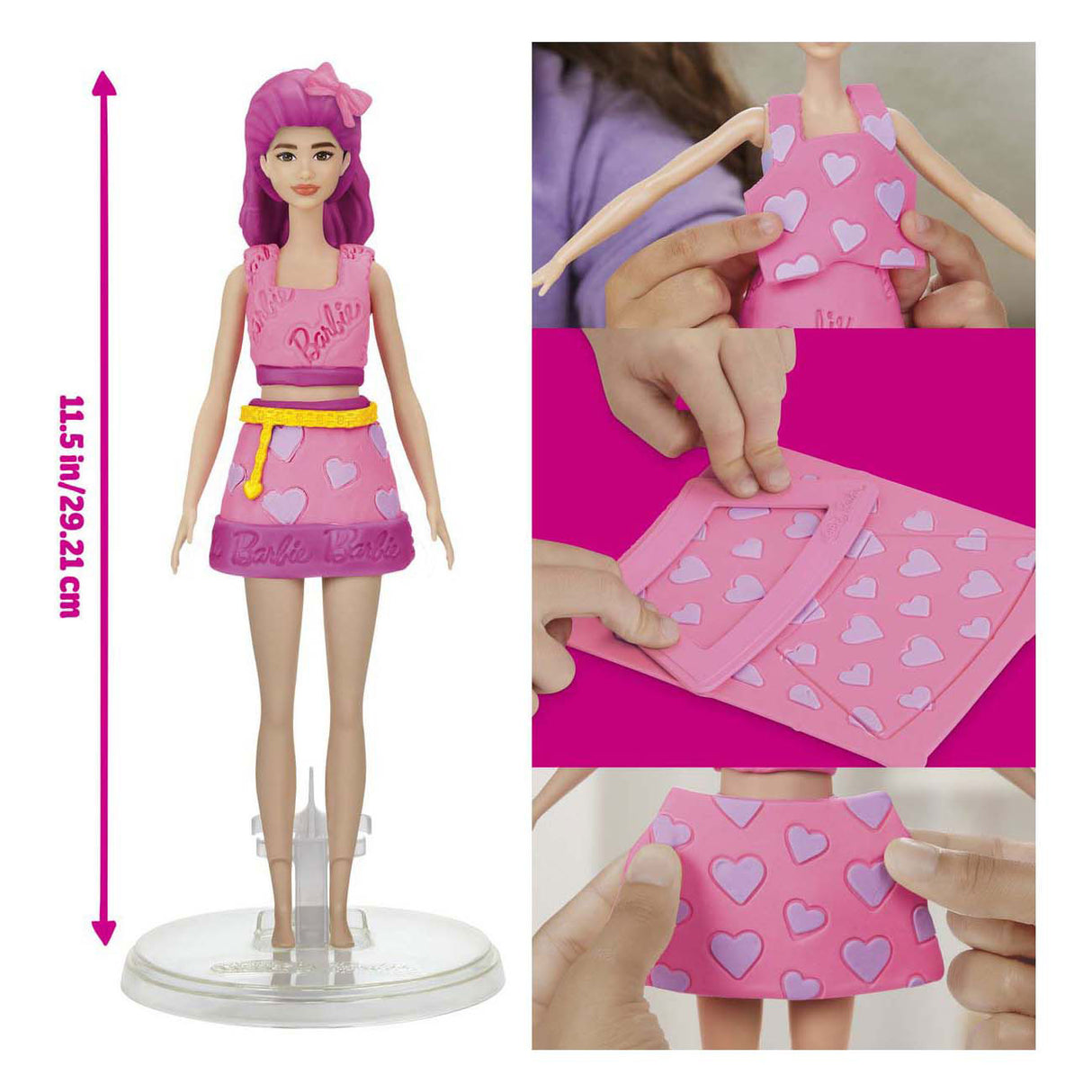 Play doh barbie hearts and hair