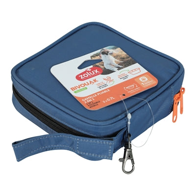 Zolux BVK 2v1 skládací miska na jídlo a miska na pití modrá