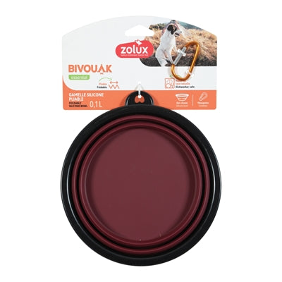 Tigela dobrável de silicone Zolux BVK vermelha