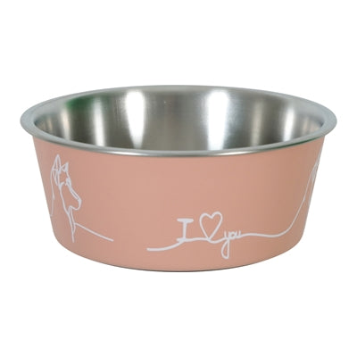 Zolux love dog food bowl pink