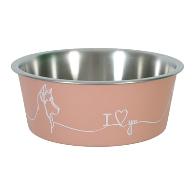 Zolux love dog food bowl pink