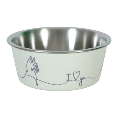 Zolux love tigela de comida de gato bege