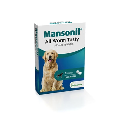 Mansonil dog all worm tasty tablets