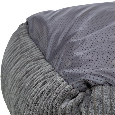 Trixie hundeseng jonna vital ribbet stoff lys grå