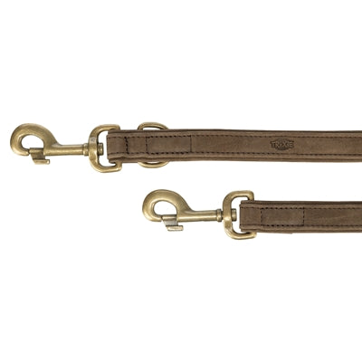 Trixie dog leash pure adjustable leather brown