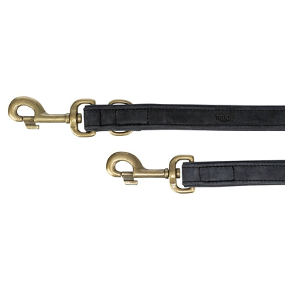 Trixie dog leash pure adjustable leather black