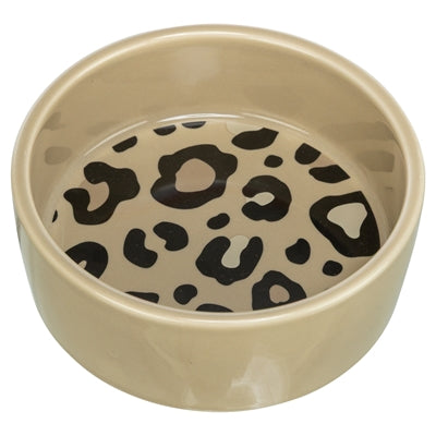 Trixie food bowl drinking bowl Leo cat ceramic leopard print assorted