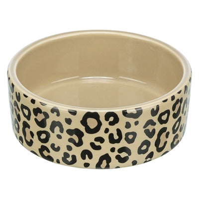 Trixie food bowl drinking bowl Leo cat ceramic leopard print assorted