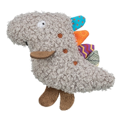 Trixie dino pluche met kattenkruid catnip grijs