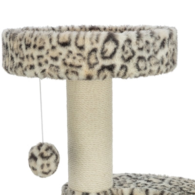 Trixie krabpaal leo panterprint rond creme