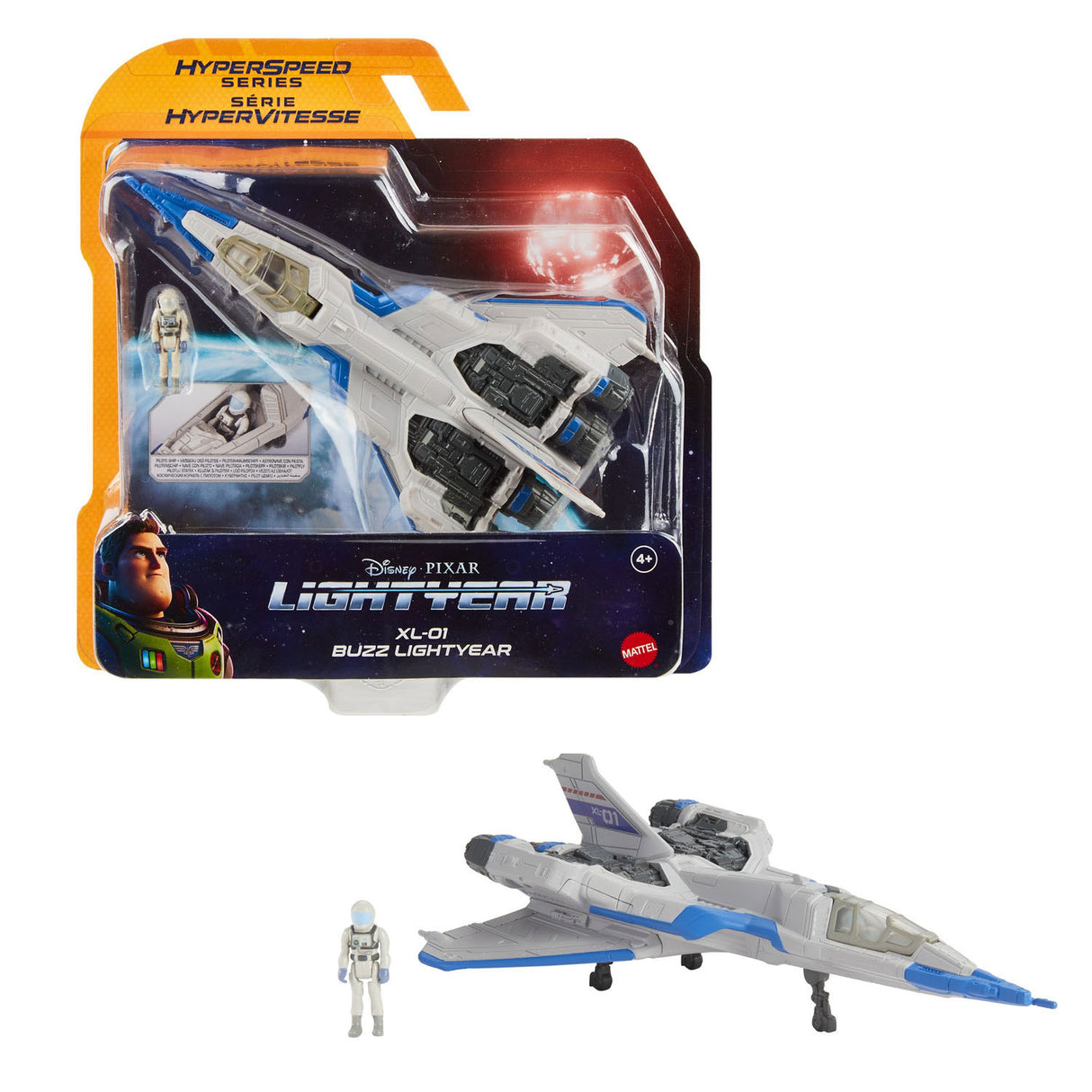 Mattel Lightyear -lentokone + xl-01-avaruusalus
