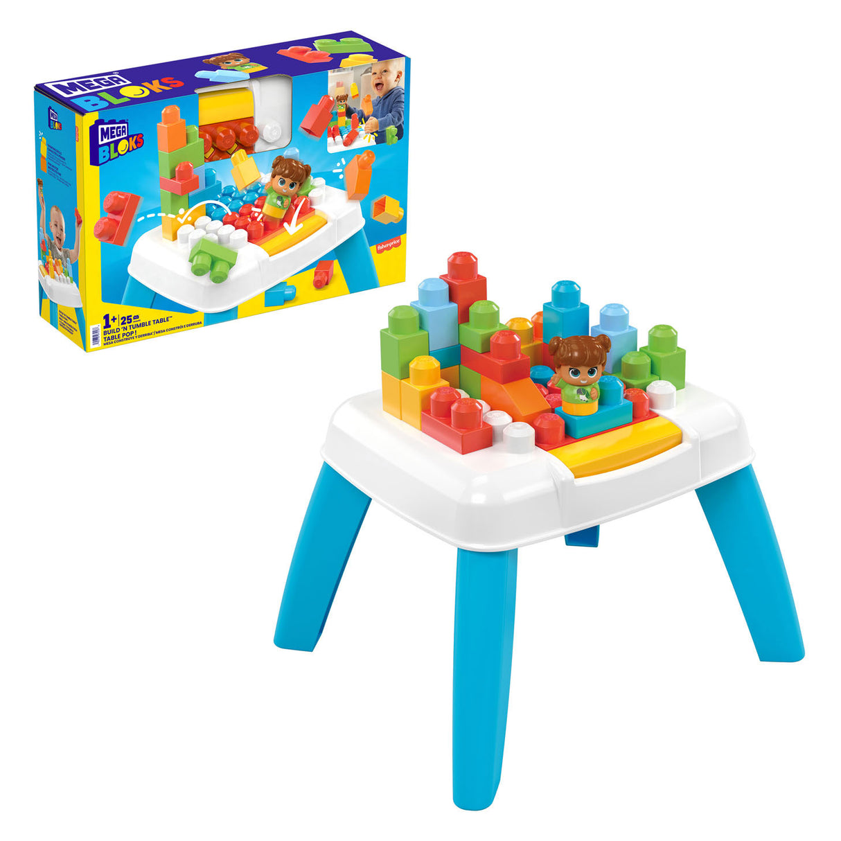 Mega Bloks - Construisez une table de construction tombante