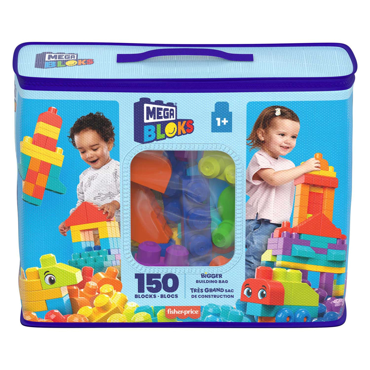 Mega Bloks - größere Baubeutel Bausteine, 150dlg.