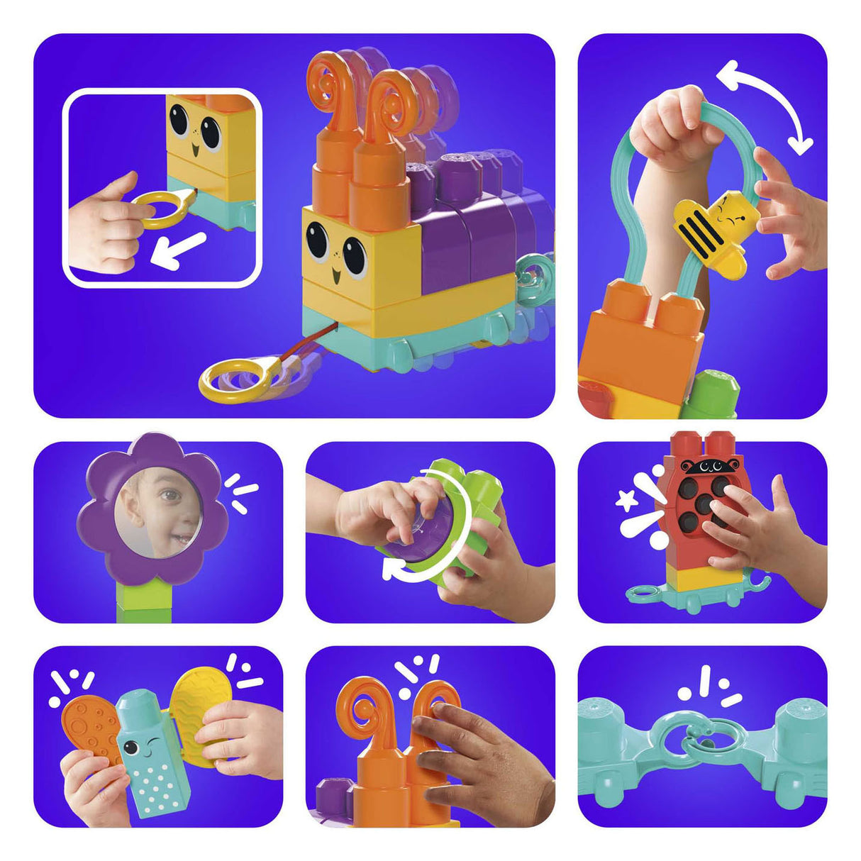 Mega Bloks bewegt 'n Groove Caterpillar Bouwset, 30dlg.