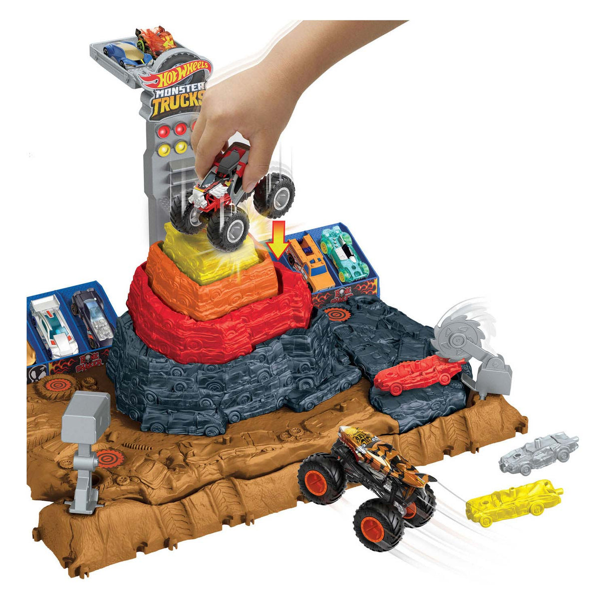 Hot Wheels Arena Smasers Main Event Bone Shakers Ultimate Crush Yard