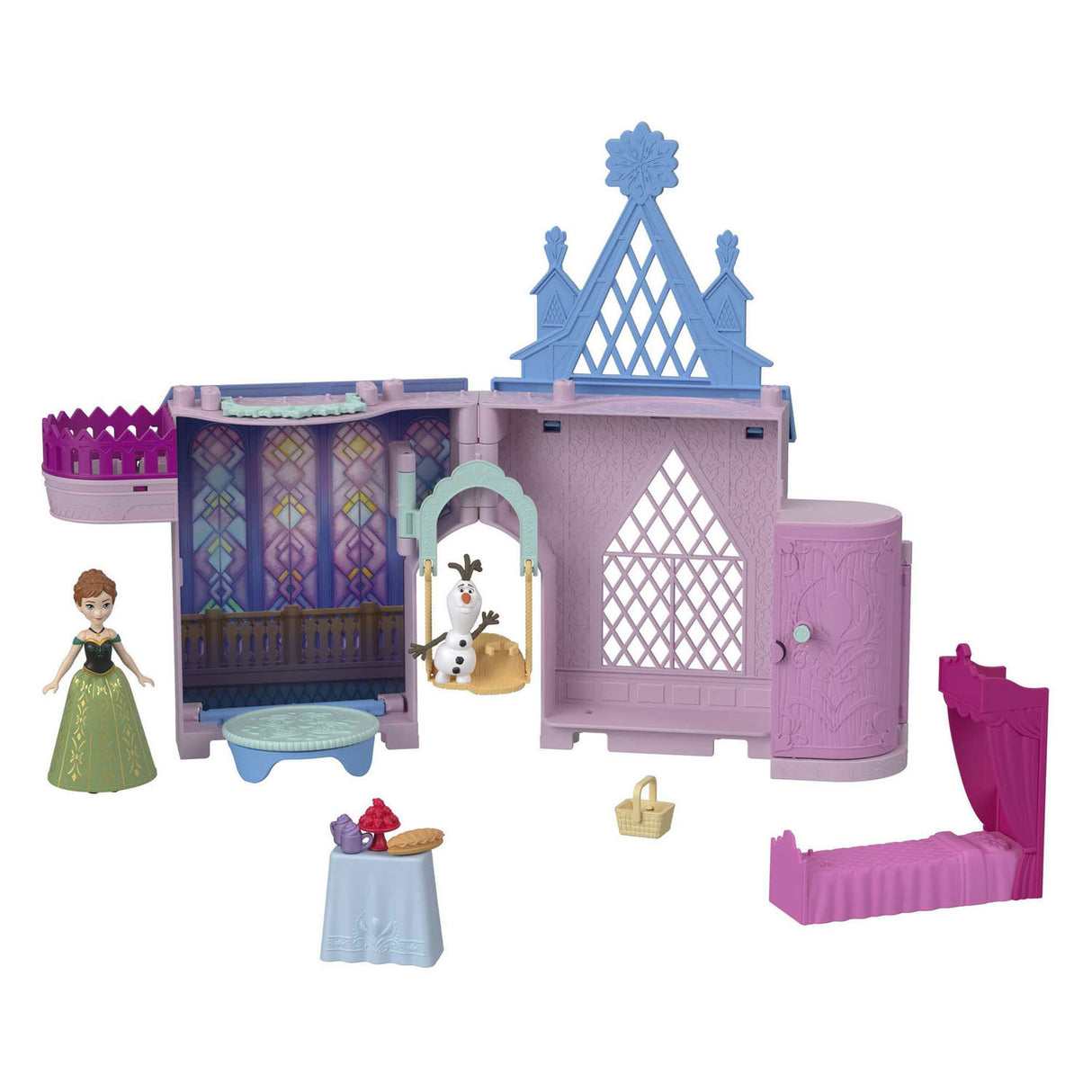 Mattel frozen story stackers anna's castle in arendelle playset