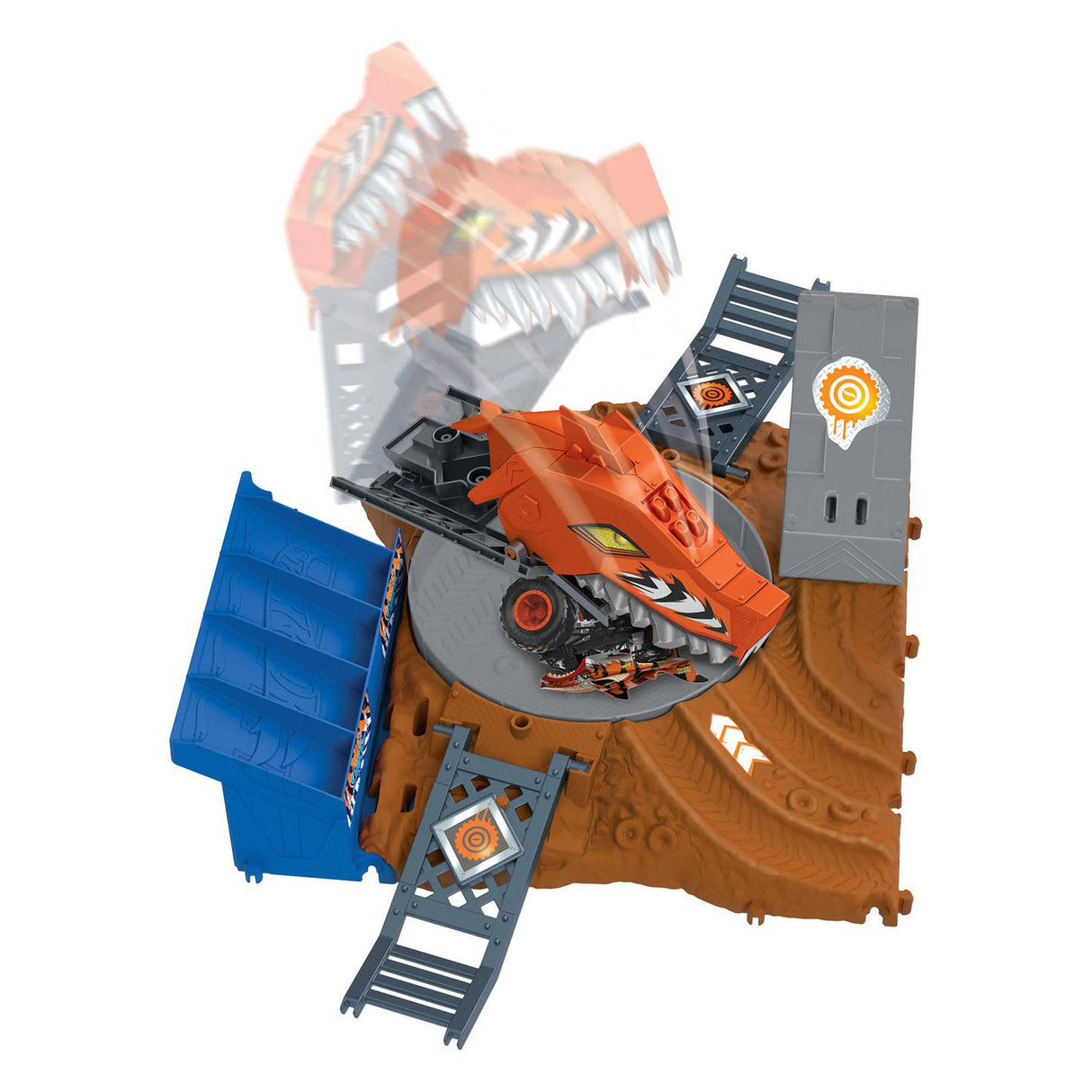 Heta hjul monster lastbilar arena smash spin-out play set