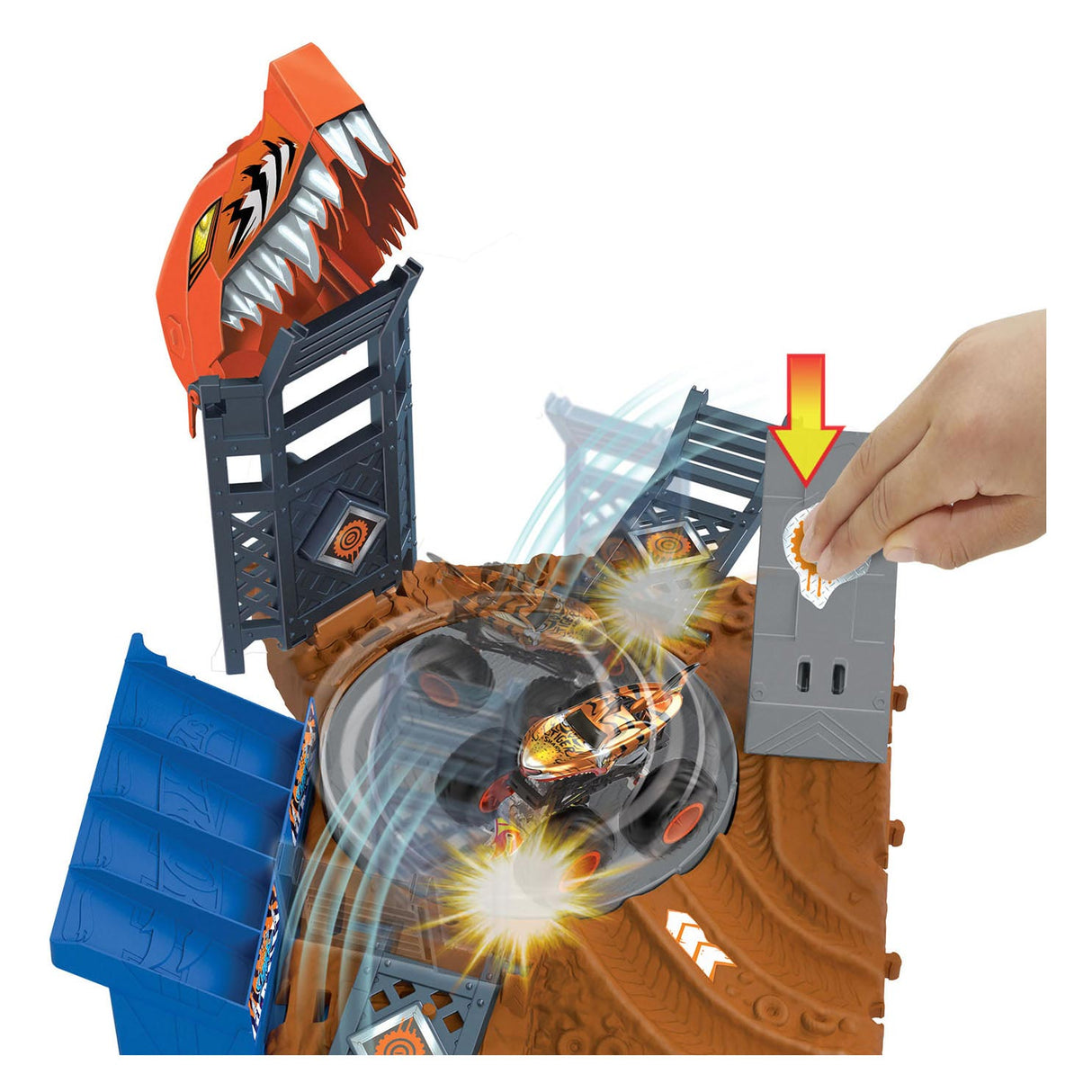 Heta hjul monster lastbilar arena smash spin-out play set