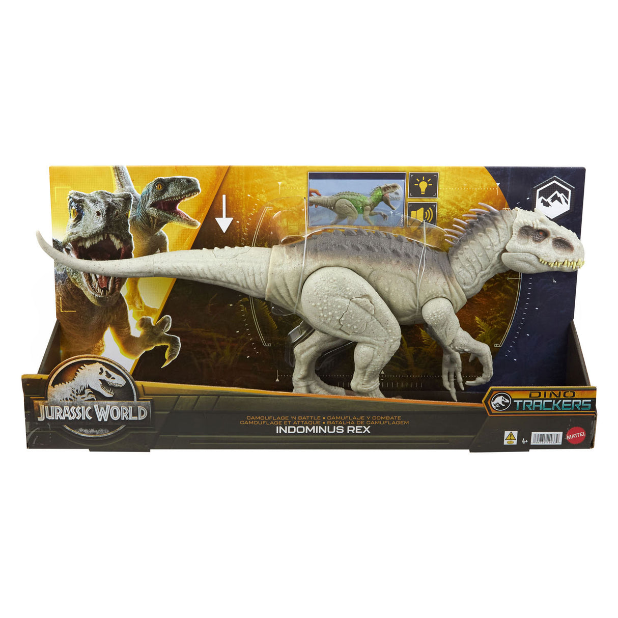Mattel Jurassic World Camuflae and Fighting Indominus Rex Speel figura