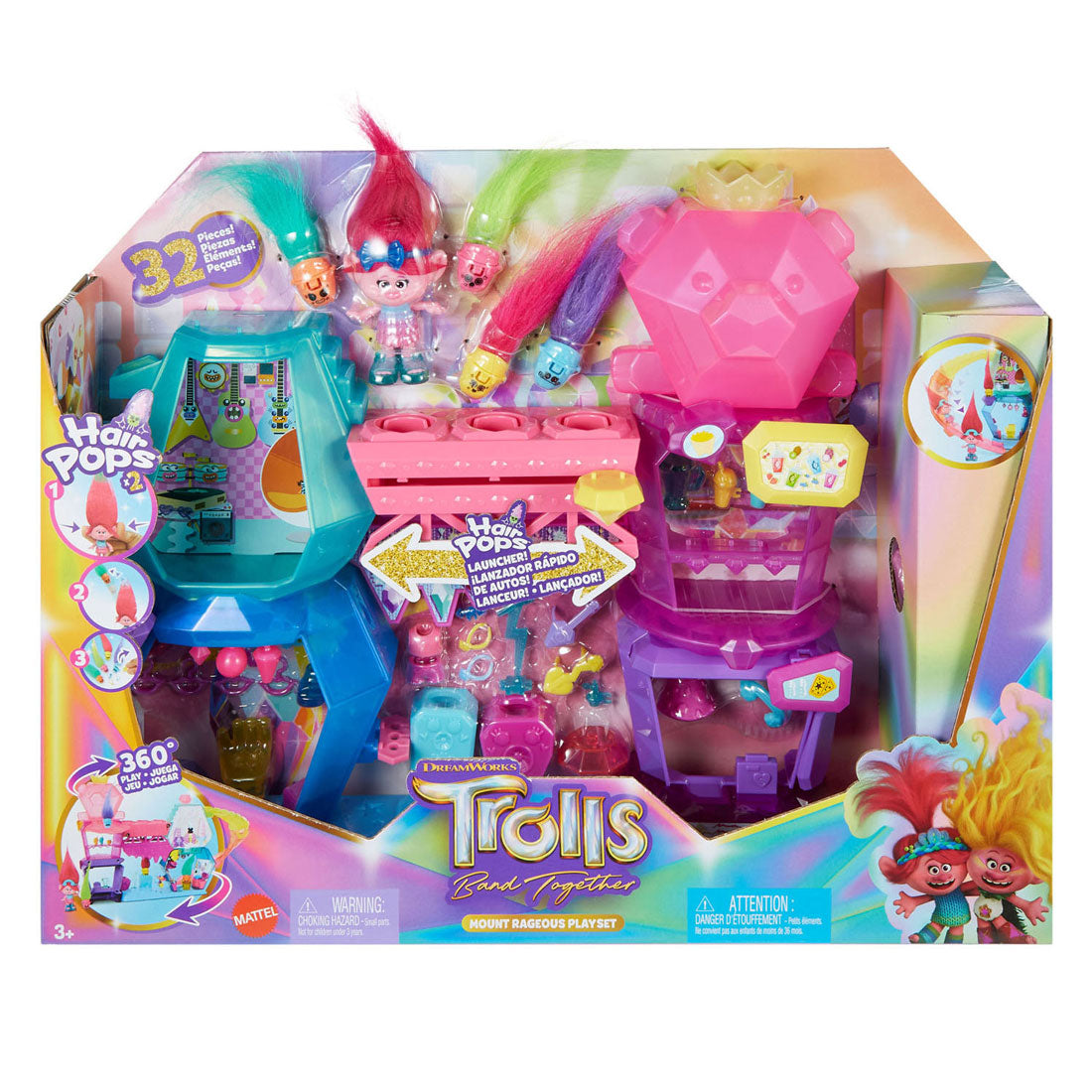 Mattel Trolls 3 Band Together Extraordinary Mountain Playset